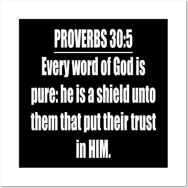 PROVERBS 30:5 KJV  Bible Verse Wall Art by Holy Bible Verses